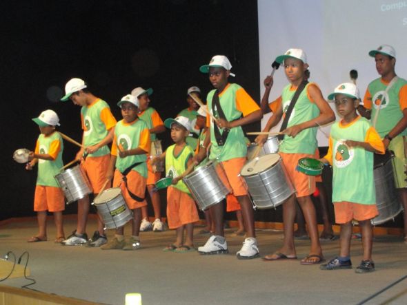 Bloco do Papagaio se apresentou durante meia hora no salão Nobre