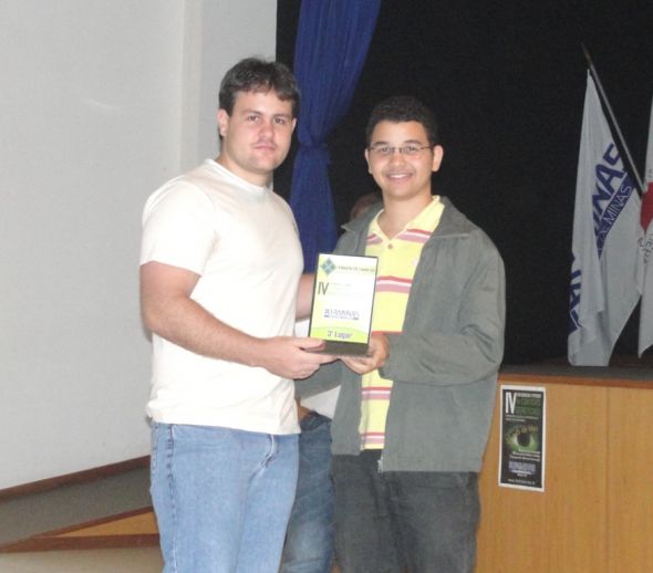 O pós-graduando Renan Gouvea ficou com o terceiro lugar