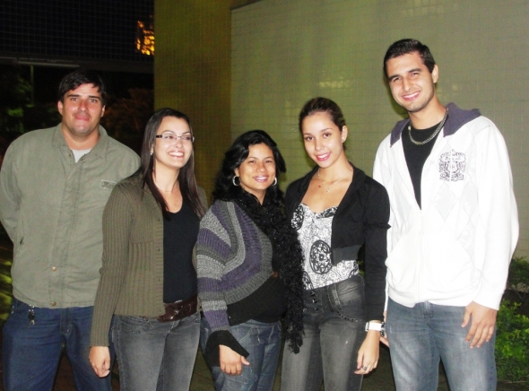 Alunos Luiz, Adriana, Penha, Mayara e Arthur